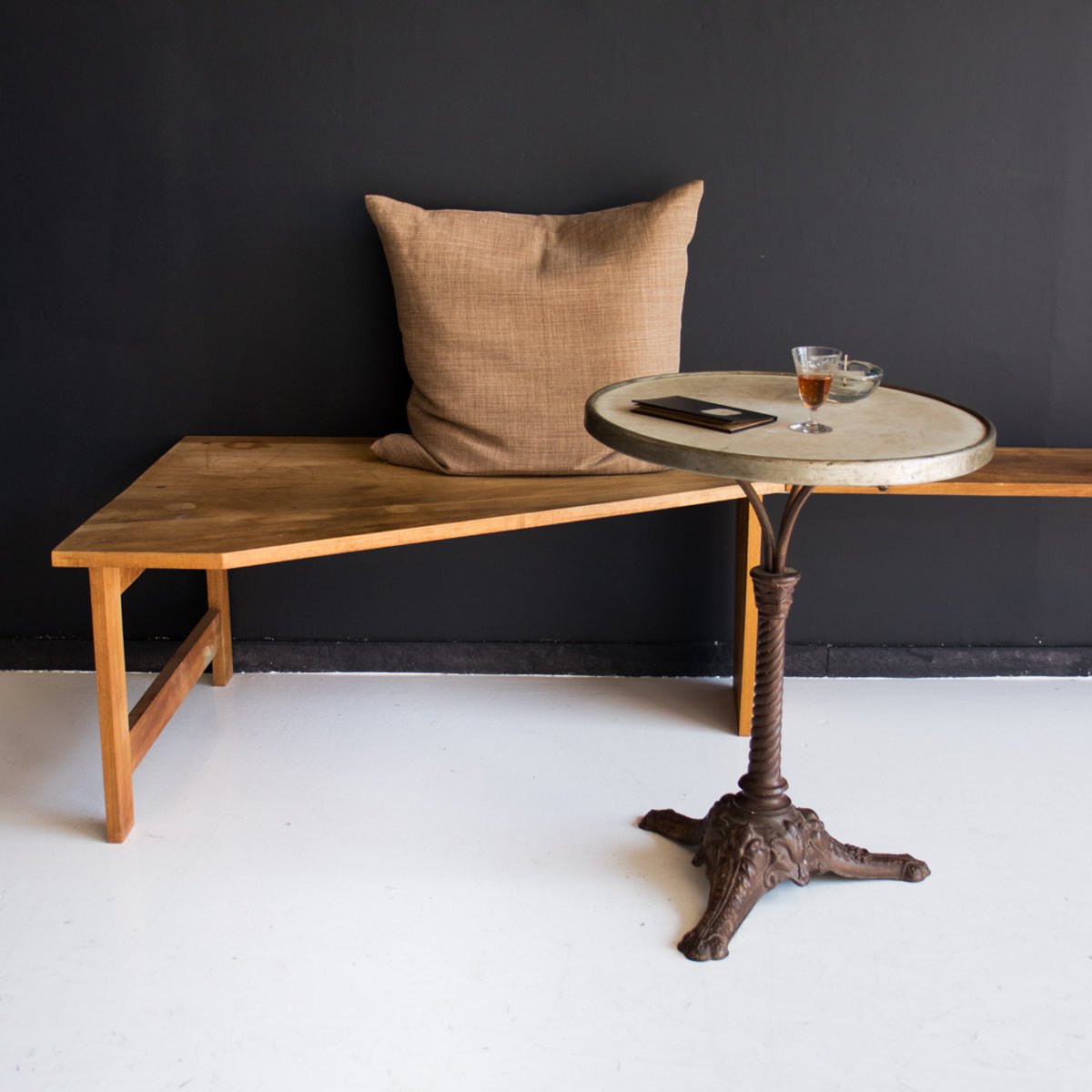 Vintage Walnut Banquette - elsie green - furniture