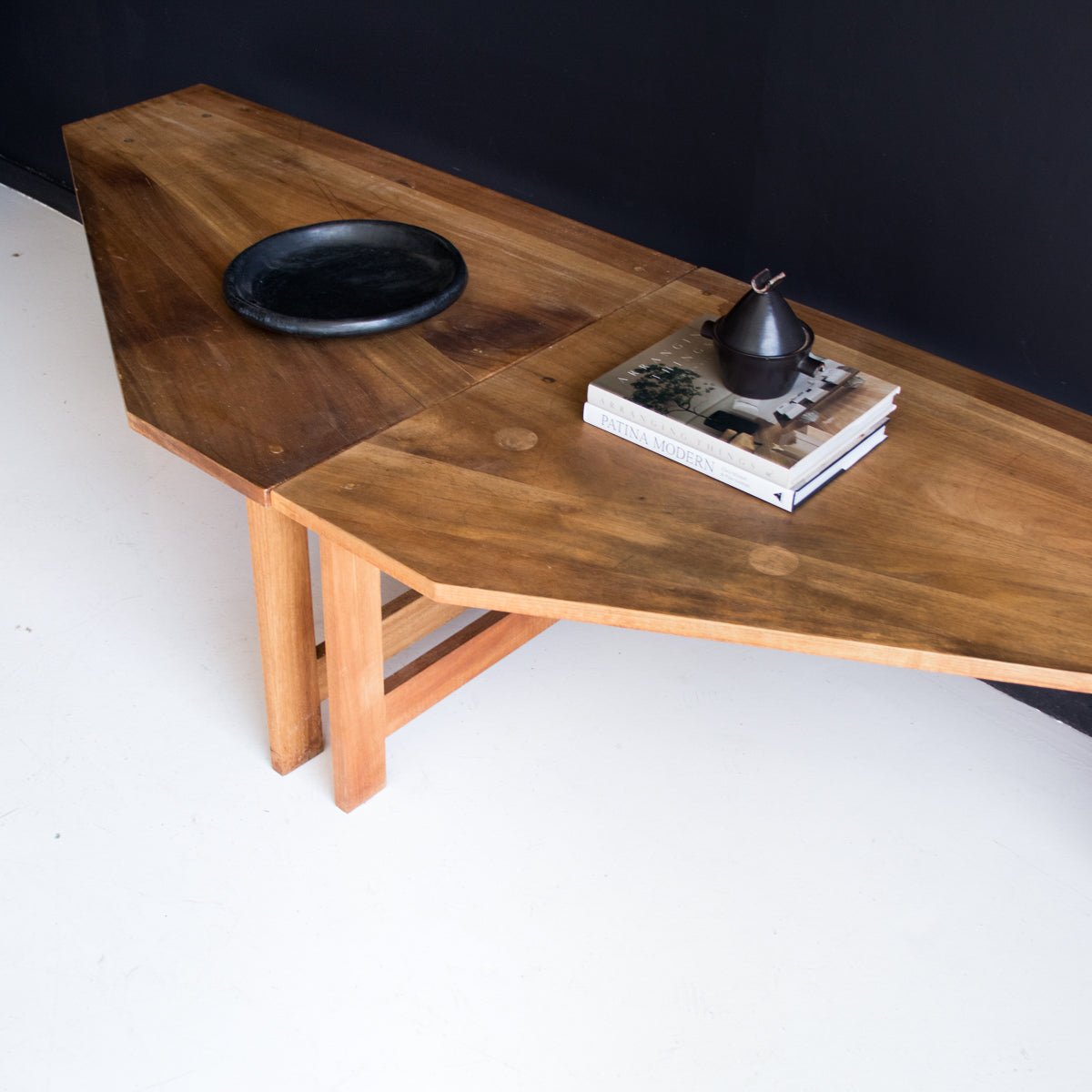 Vintage Walnut Banquette - elsie green - furniture