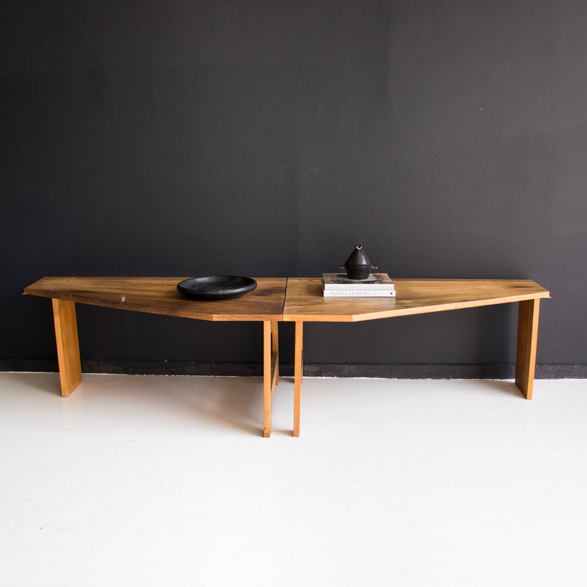 Vintage Walnut Banquette - elsie green - furniture
