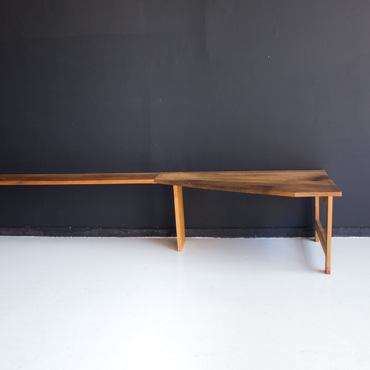 Vintage Walnut Banquette - elsie green - furniture