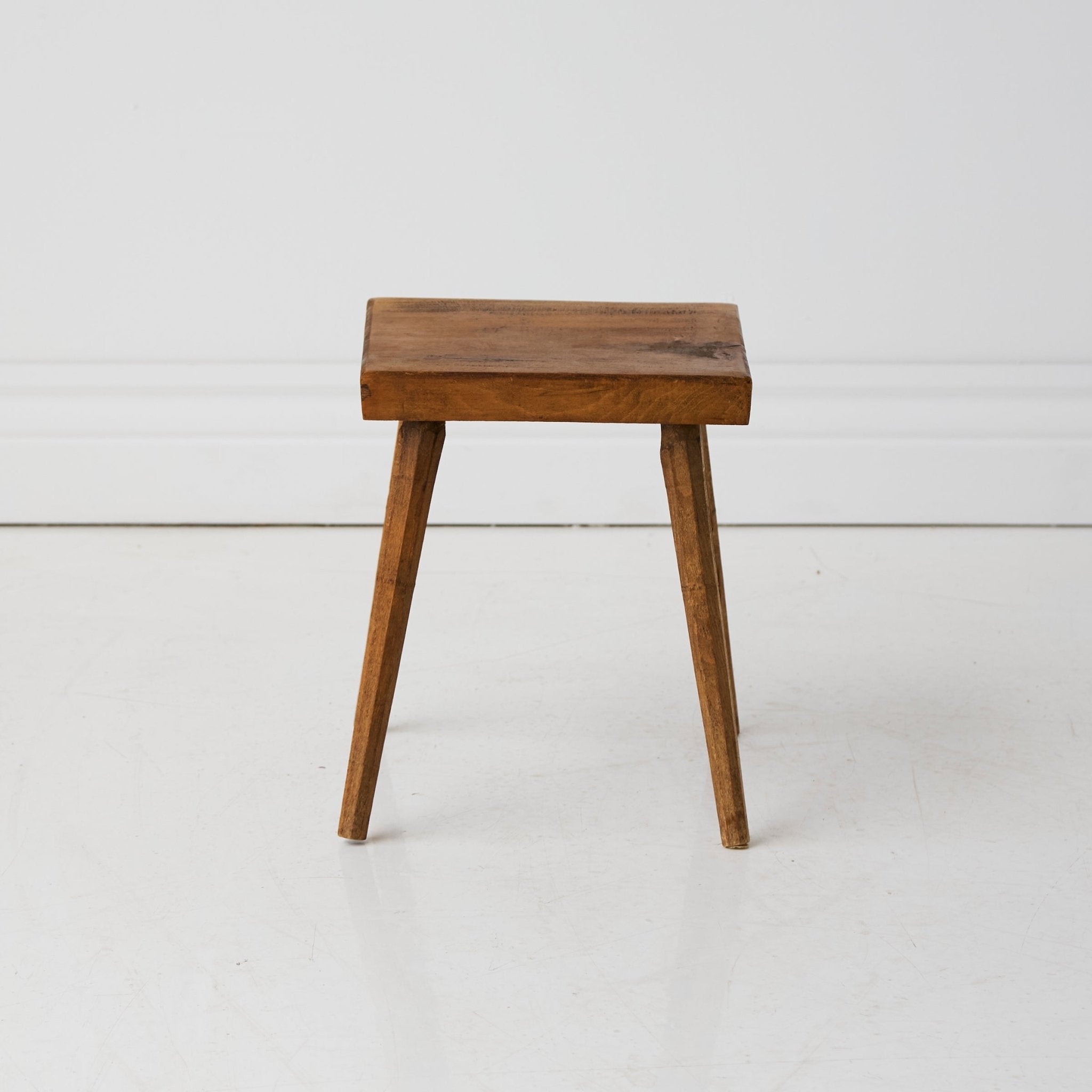 Vintage Walnut Stool - elsie green - furniture