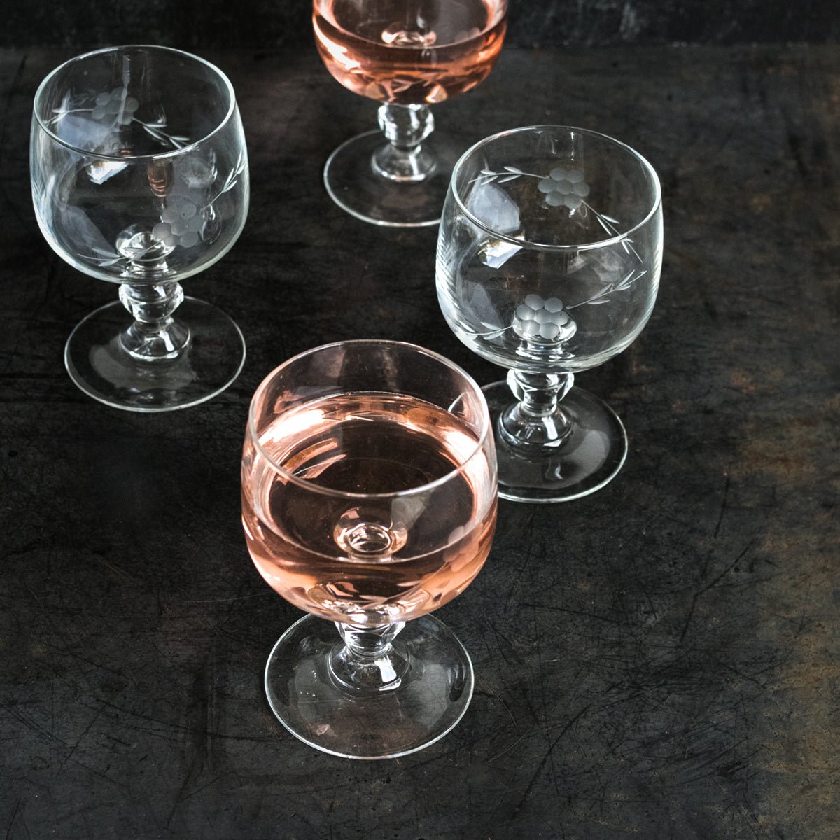 Vintage Wine Glass Set Of 4 - elsie green - The French Kitchen