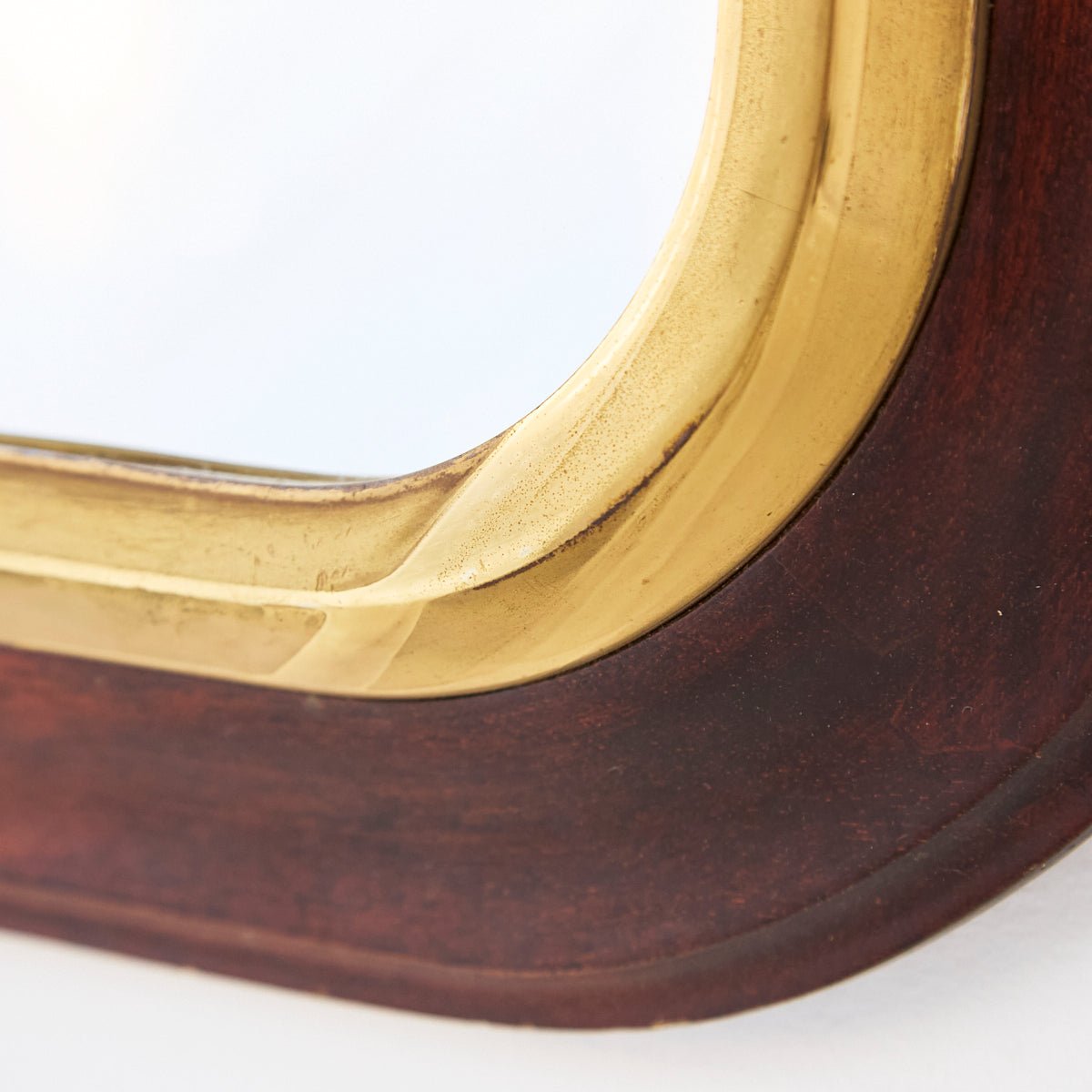 Vintage Wood and Brass Mirror - elsie green - decor