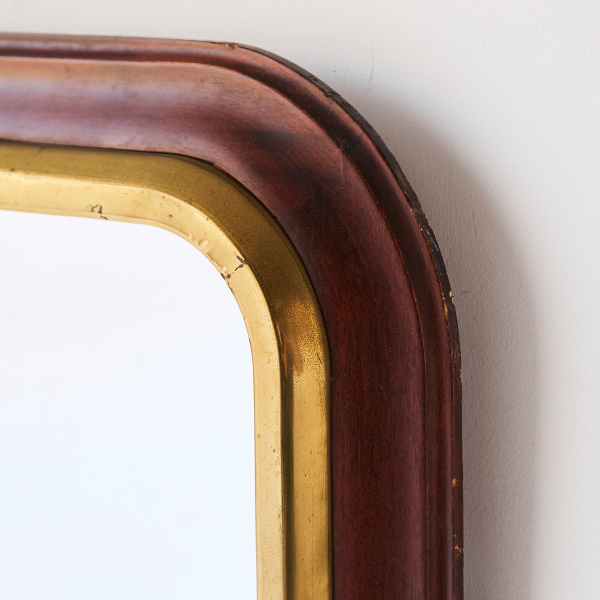 Vintage Wood and Brass Mirror - elsie green - decor