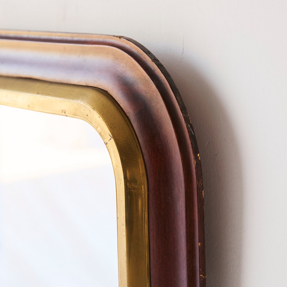 Vintage Wood and Brass Mirror - elsie green - decor