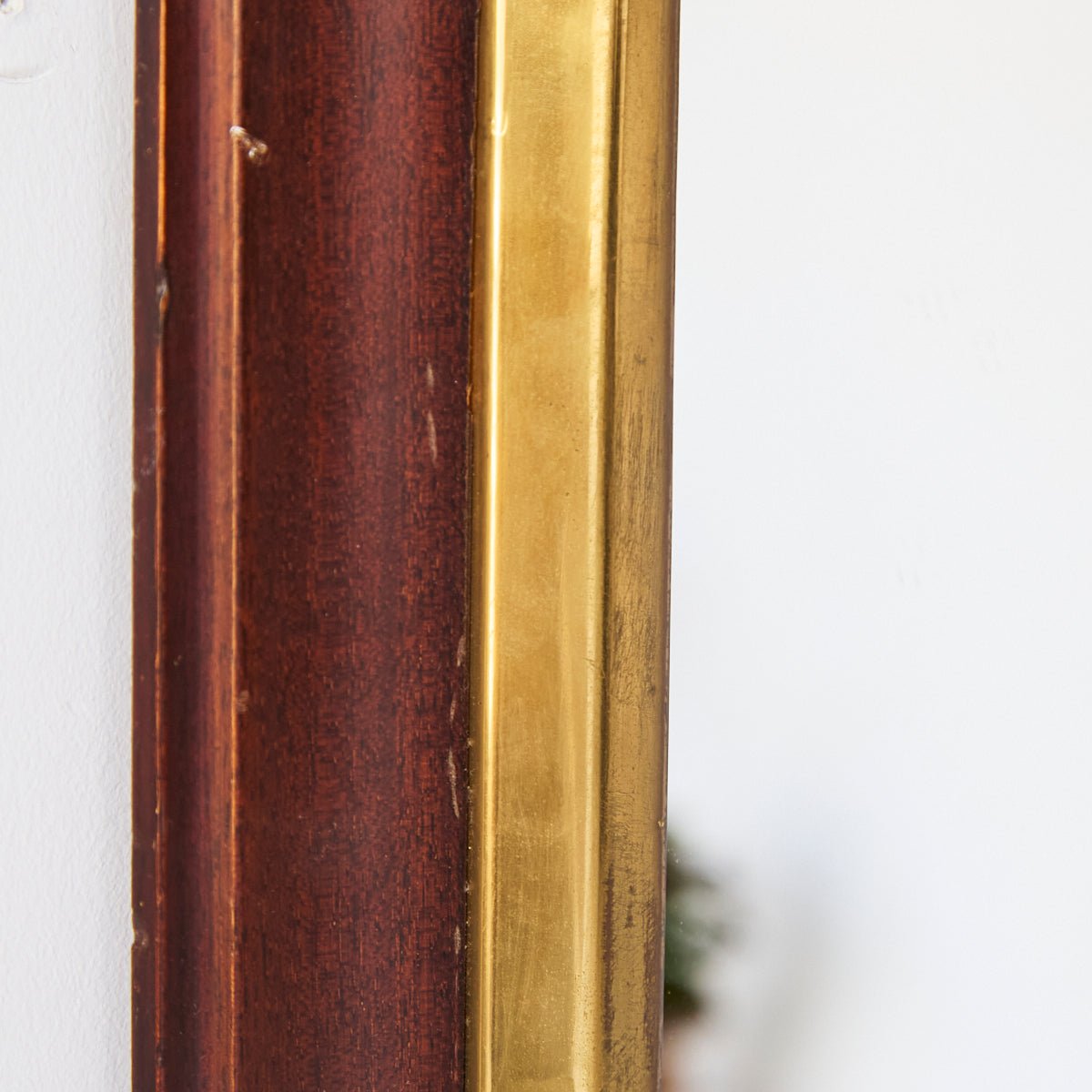 Vintage Wood and Brass Mirror - elsie green - decor