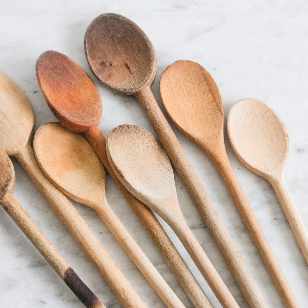 Vintage Wood Spoon Set of 5 - elsie green - French Kitchen