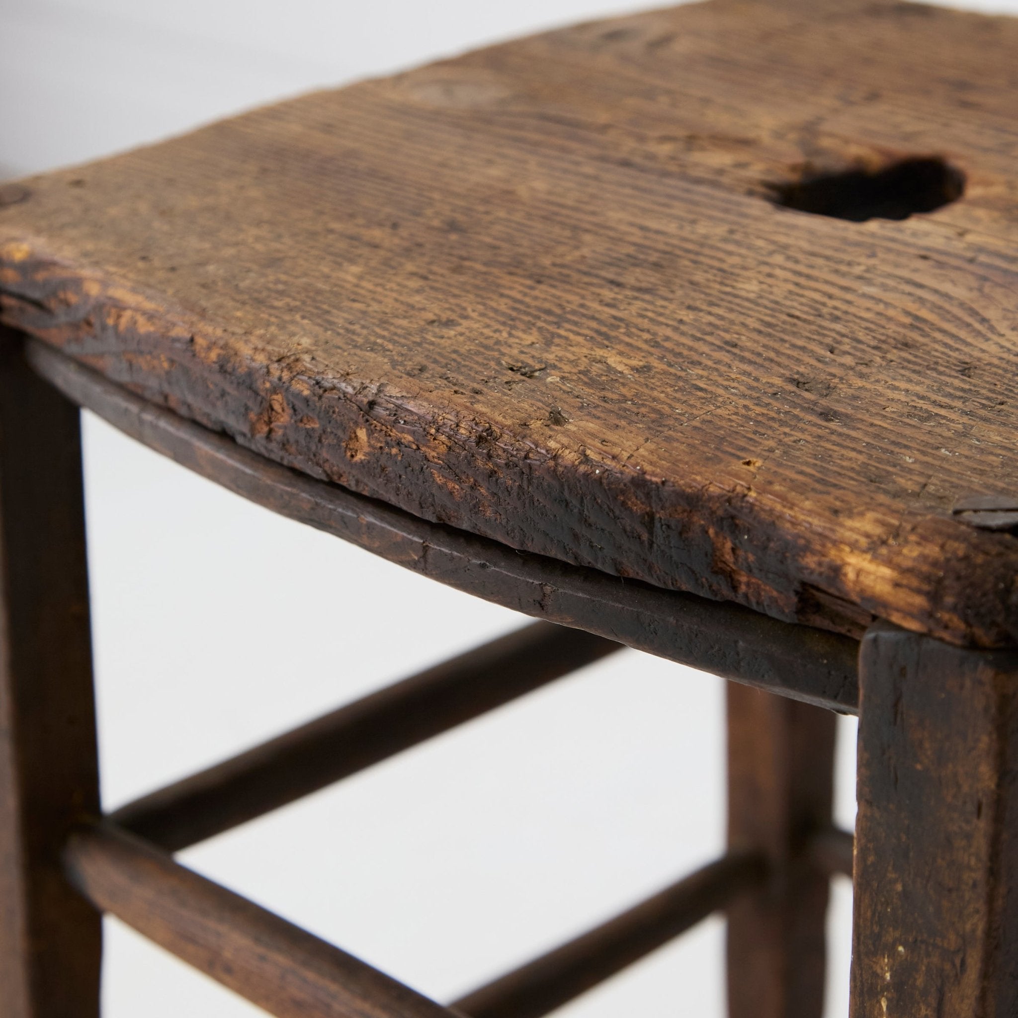 Vintage Wood Stool - elsie green - furniture