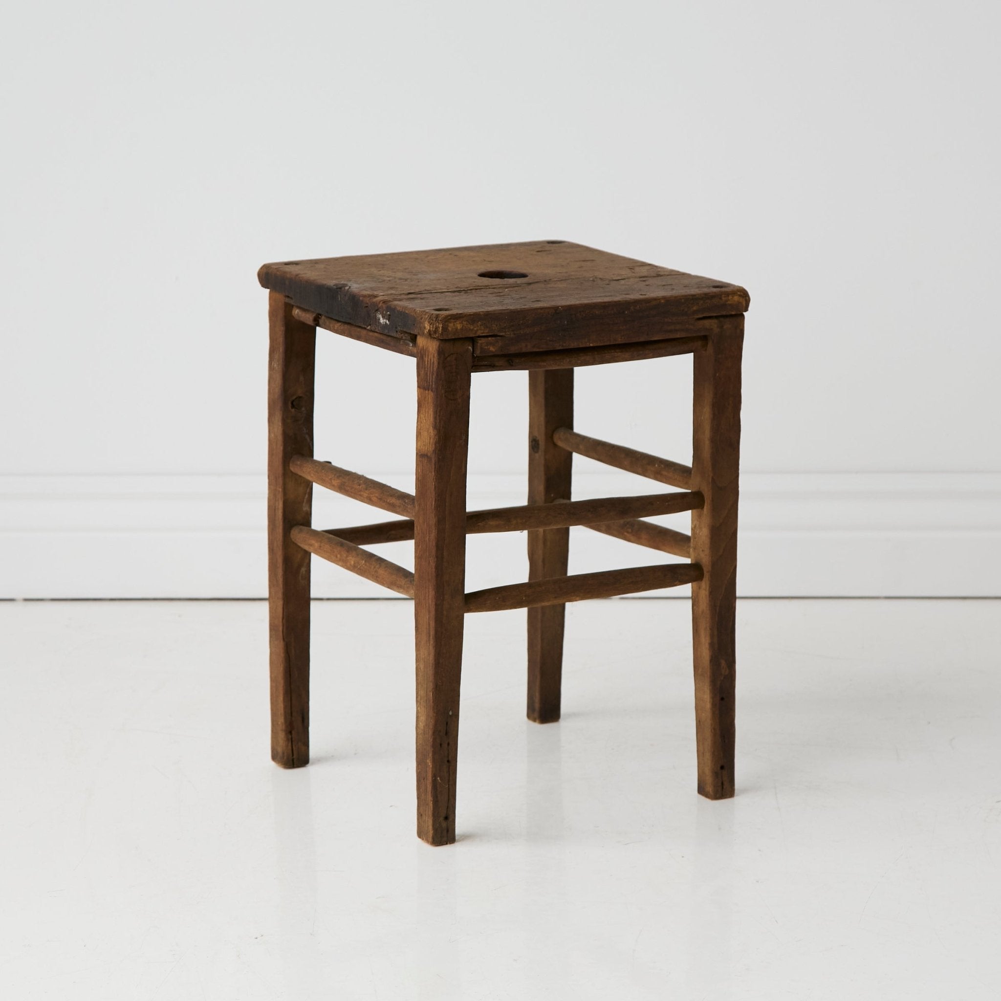 Vintage Wood Stool - elsie green - furniture