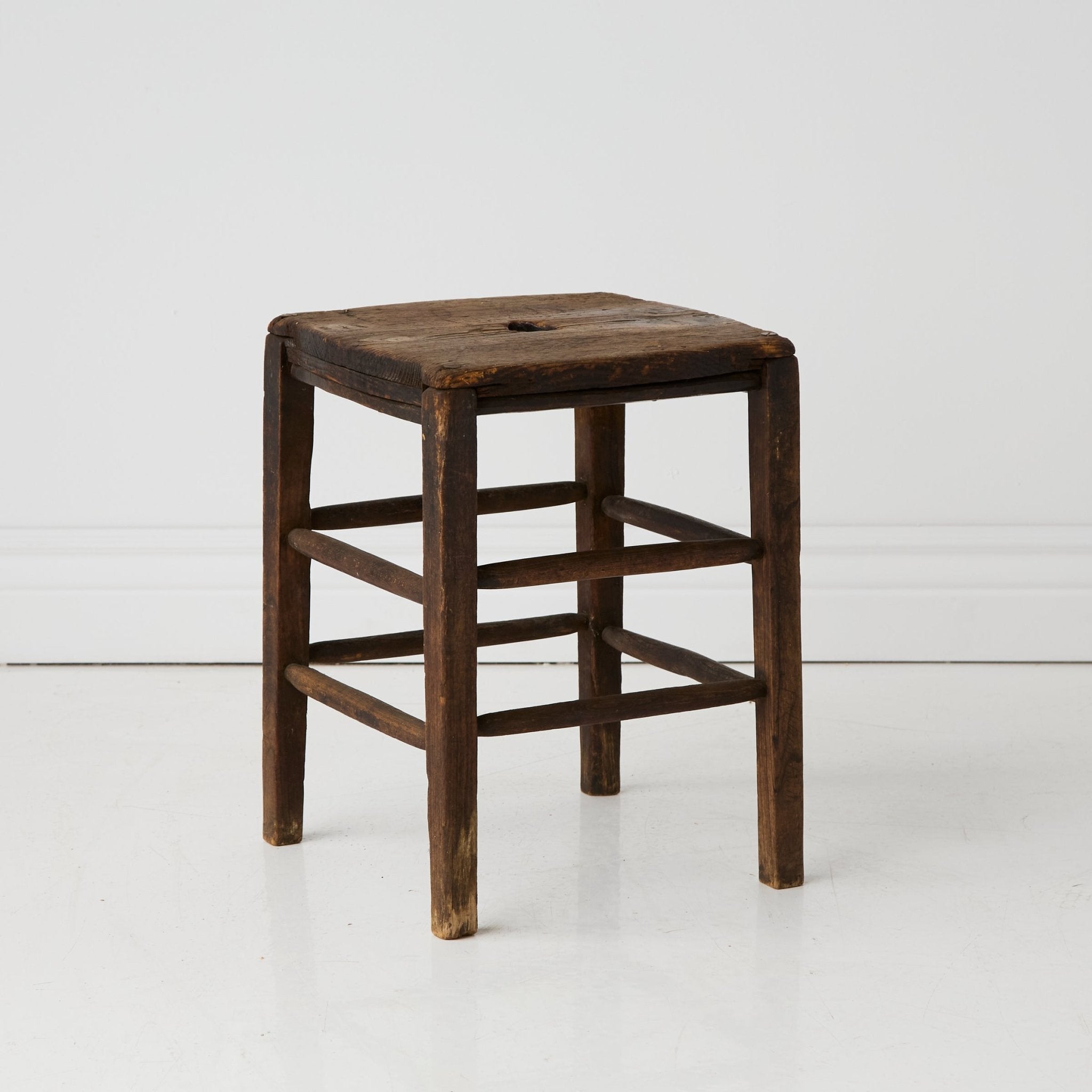 Vintage Wood Stool - elsie green - furniture