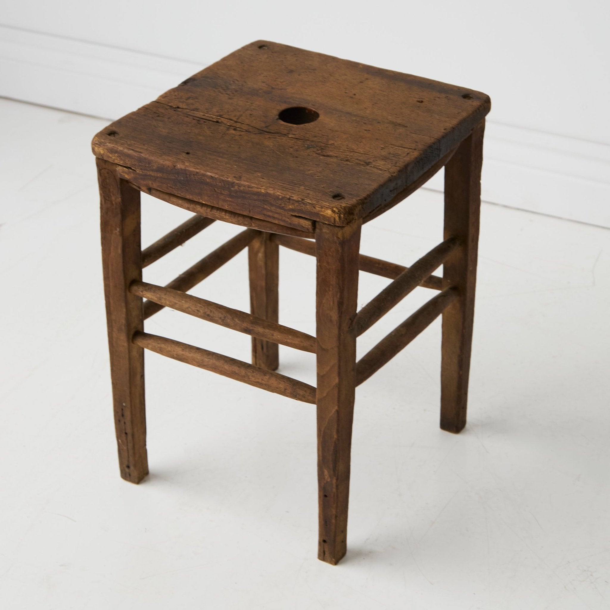 Vintage Wood Stool - elsie green - furniture