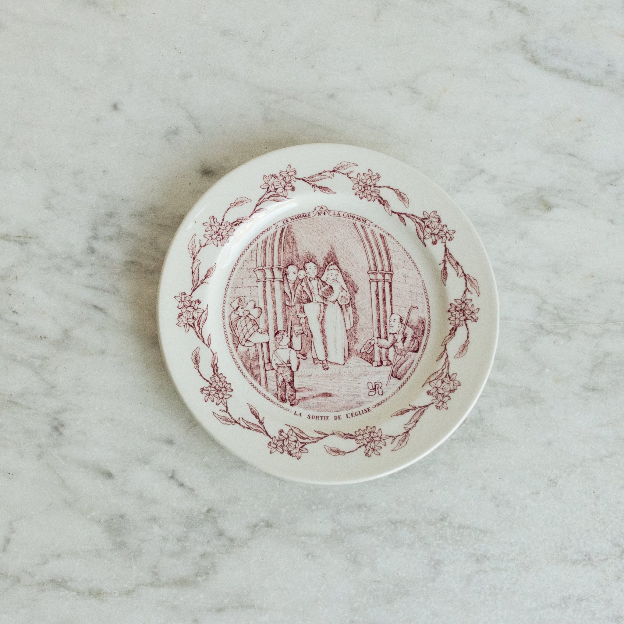 Vintage Yves Rocher Un Mariage A La Campagne Plate Set Of 4 - elsie green - The French Kitchen
