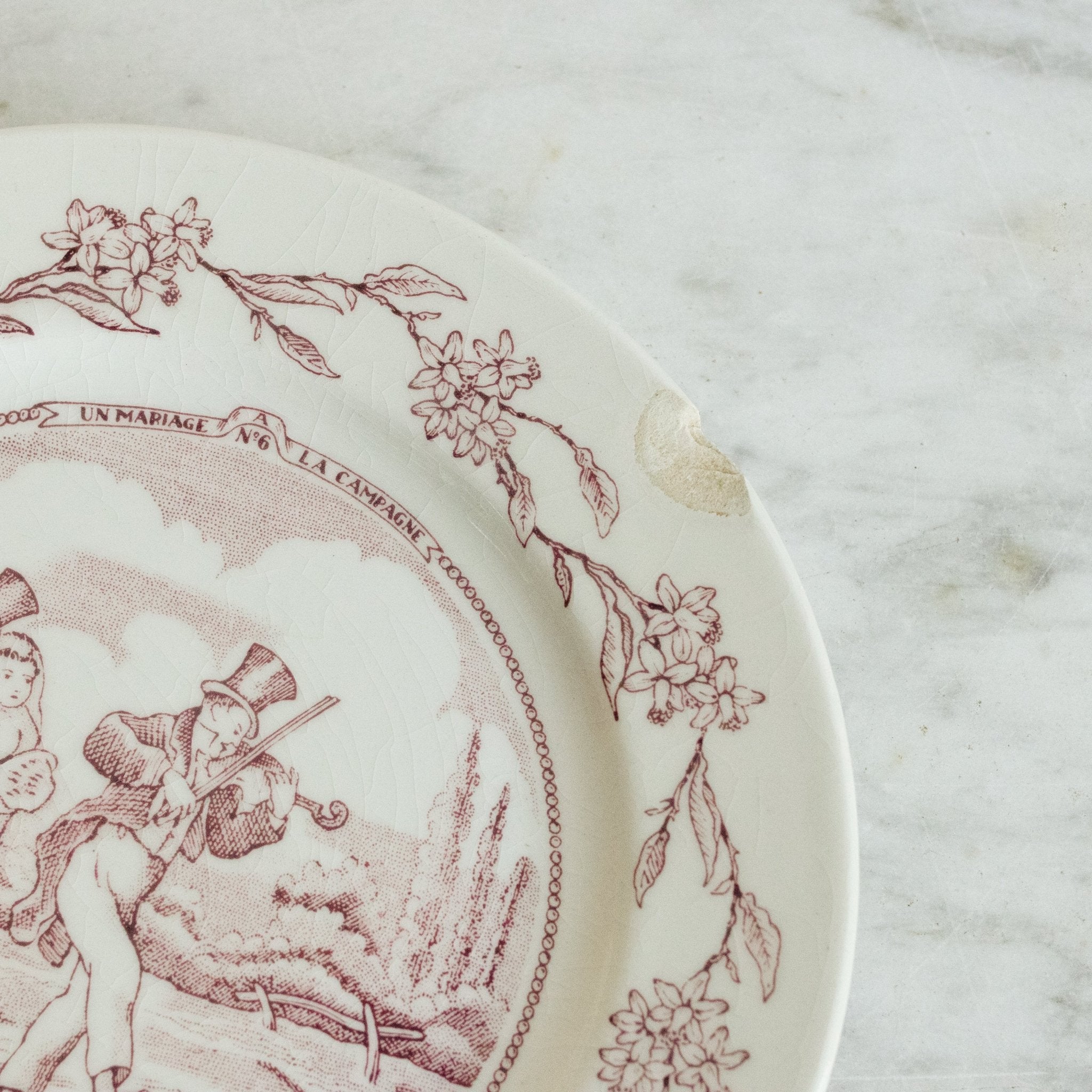 Vintage Yves Rocher Un Mariage A La Campagne Plate Set Of 4 - elsie green - The French Kitchen