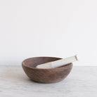 Walnut Mortar with Porcelain Pestle - elsie green - the french kitchen
