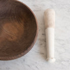 Walnut Mortar with Porcelain Pestle - elsie green - the french kitchen