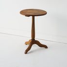 Walnut Pedestal Side Table - elsie green - furniture
