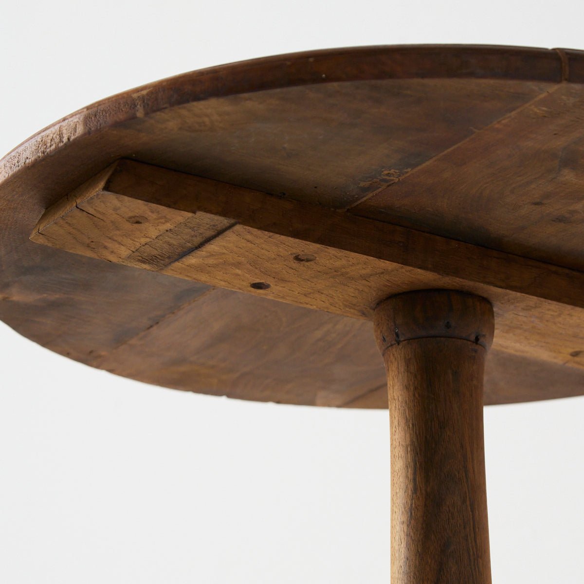 Walnut Pedestal Side Table - elsie green - furniture