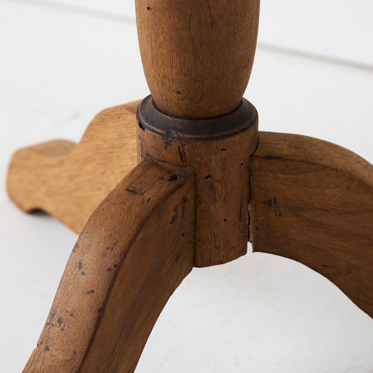 Walnut Pedestal Side Table - elsie green - furniture