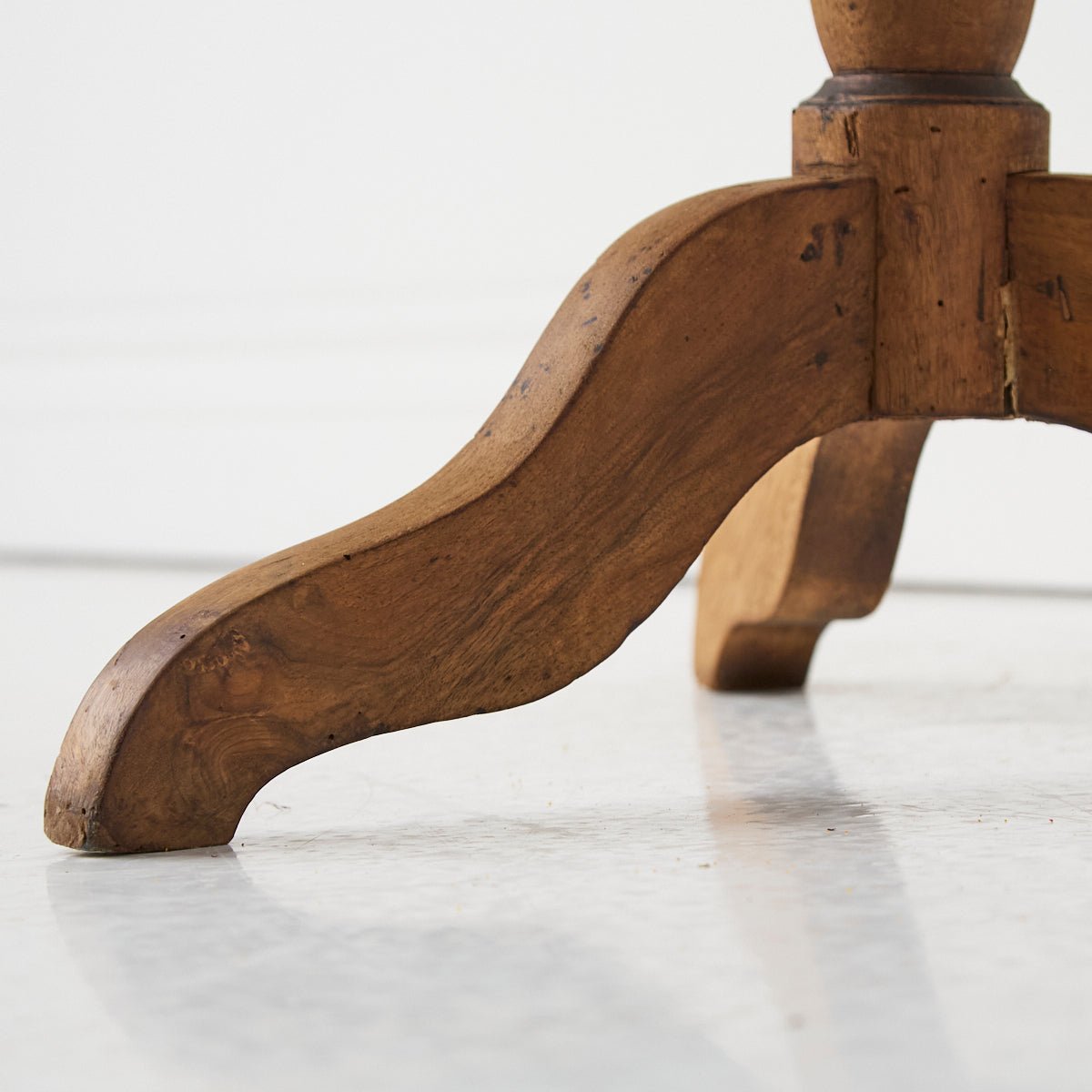 Walnut Pedestal Side Table - elsie green - furniture