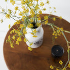 Walnut Pedestal Side Table - elsie green - furniture