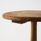 Walnut Pedestal Side Table - elsie green - furniture