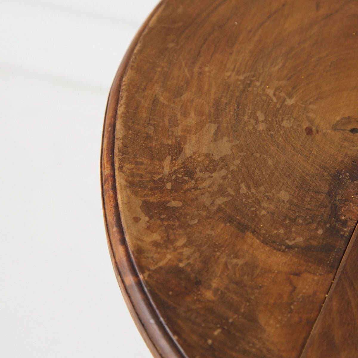 Walnut Pedestal Side Table - elsie green - furniture