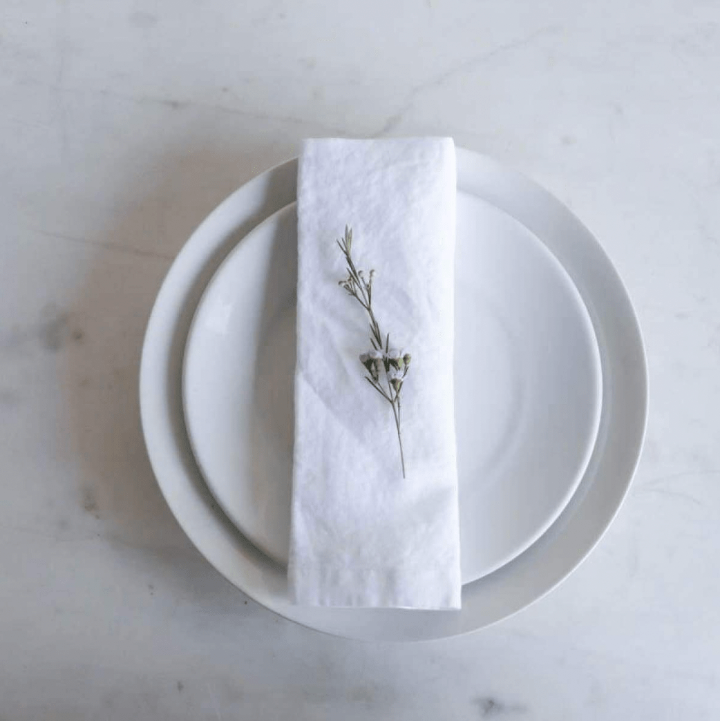 Washed Linen Napkin Set of 4 - elsie green - Textiles