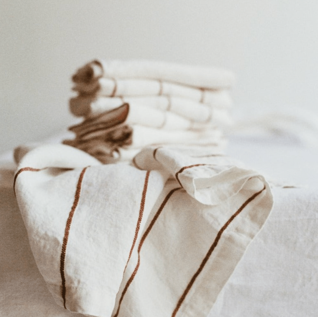 Washed Linen Napkin Set of 4 - elsie green - Textiles