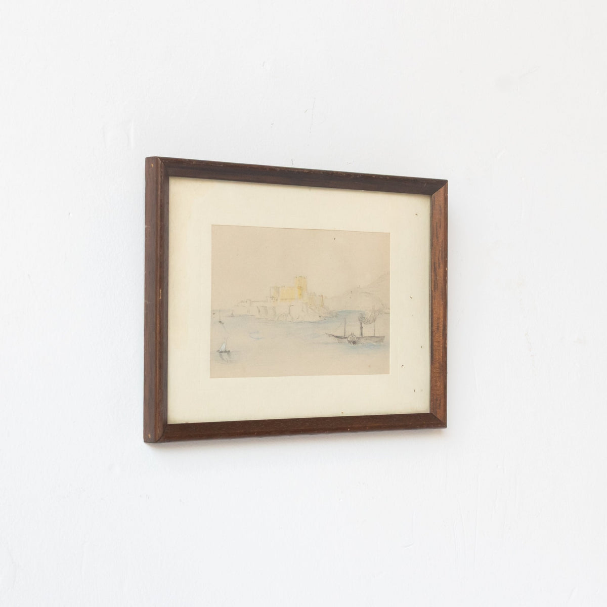 Watercolor with Boats and Fortress - elsie green - art