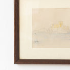 Watercolor with Boats and Fortress - elsie green - art