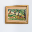 Watercolor With Line Of Trees - elsie green - Art