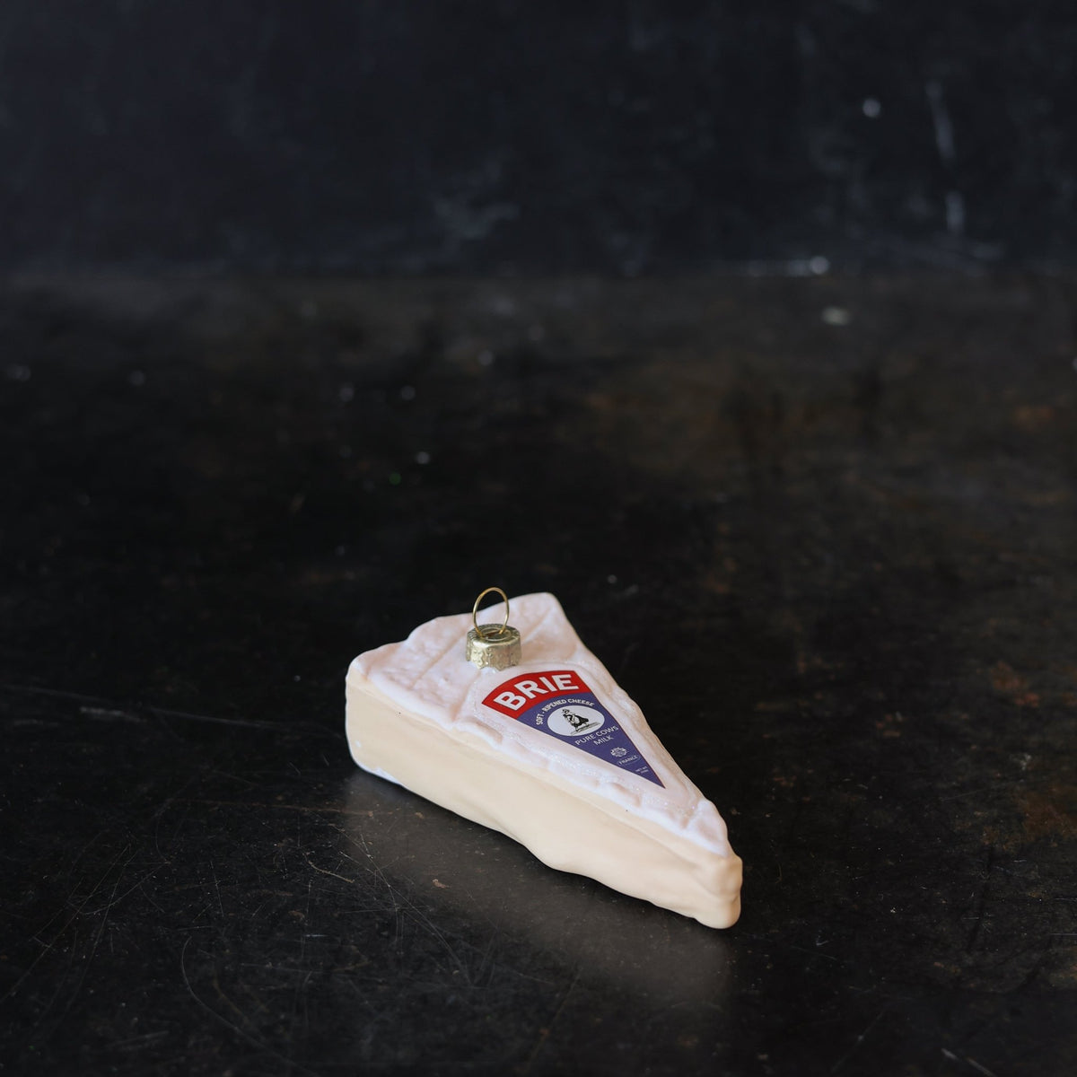 Wedge of Brie Blown Glass Ornament - elsie green - decor