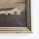 White Barn with Stormy Skies Oil Painting - elsie green - art