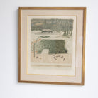 Wintery Trees Lithograph - elsie green - art