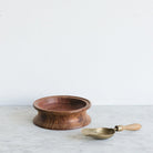 Wood Bowl with Brass Scoop - elsie green - decor
