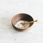 Wood Bowl with Savory Salt, Spoon and Bon Appetit Kitchen Towel - elsie green - the french kitchen