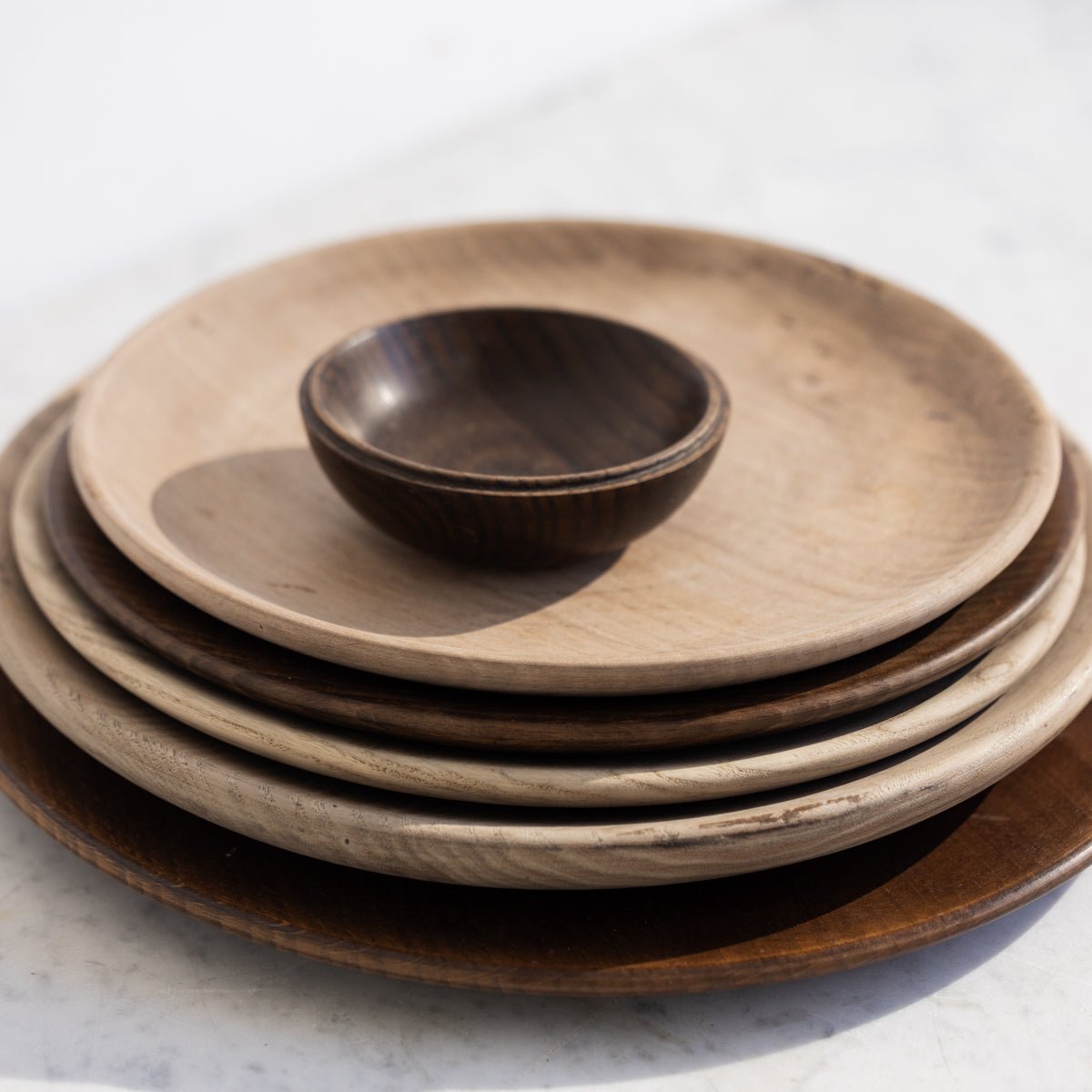 Wood Plate and Small Bowl Set of 6 Pieces - elsie green - the french kitchen