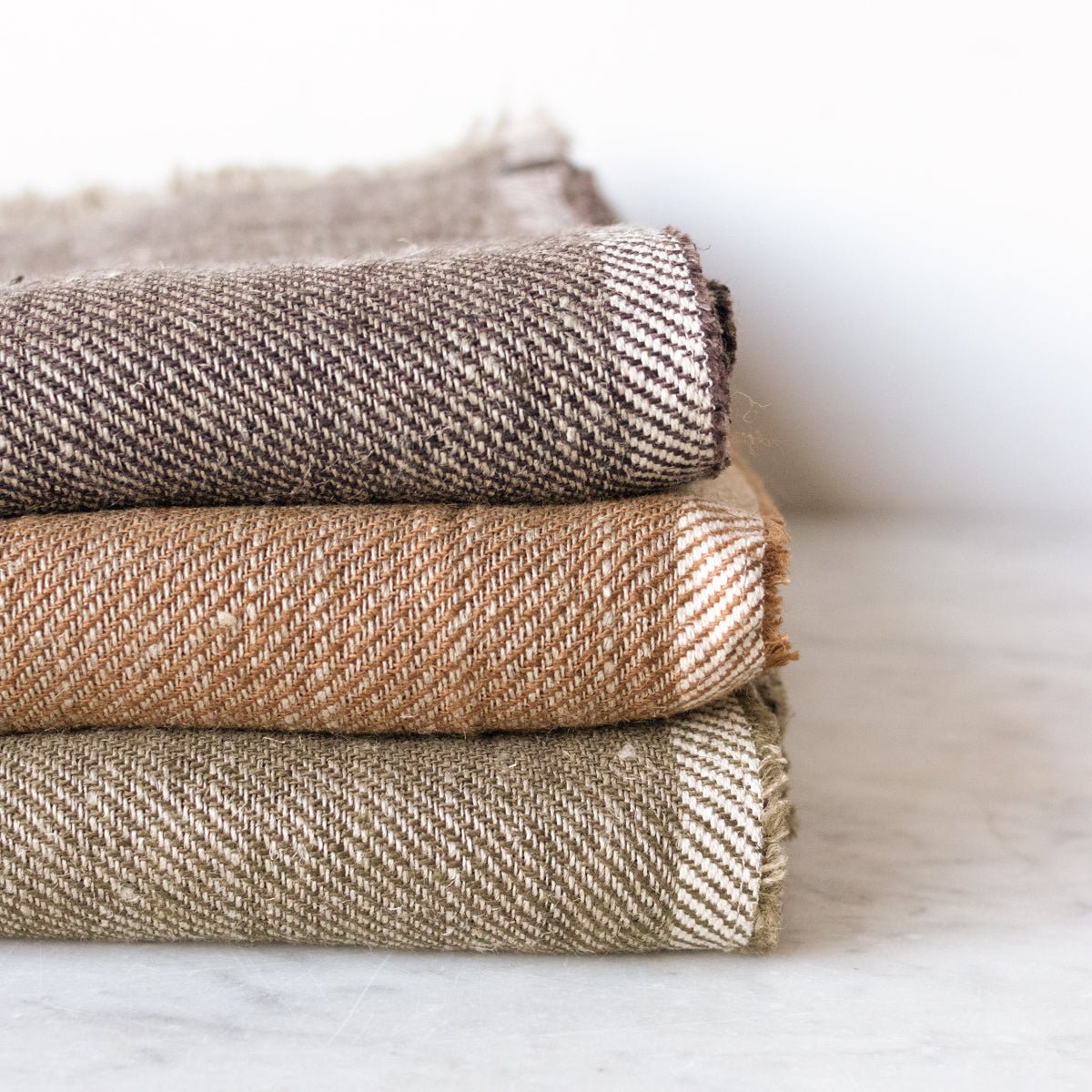 Woven Linen Throw - elsie green - textiles