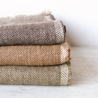 Woven Linen Throw - elsie green - textiles