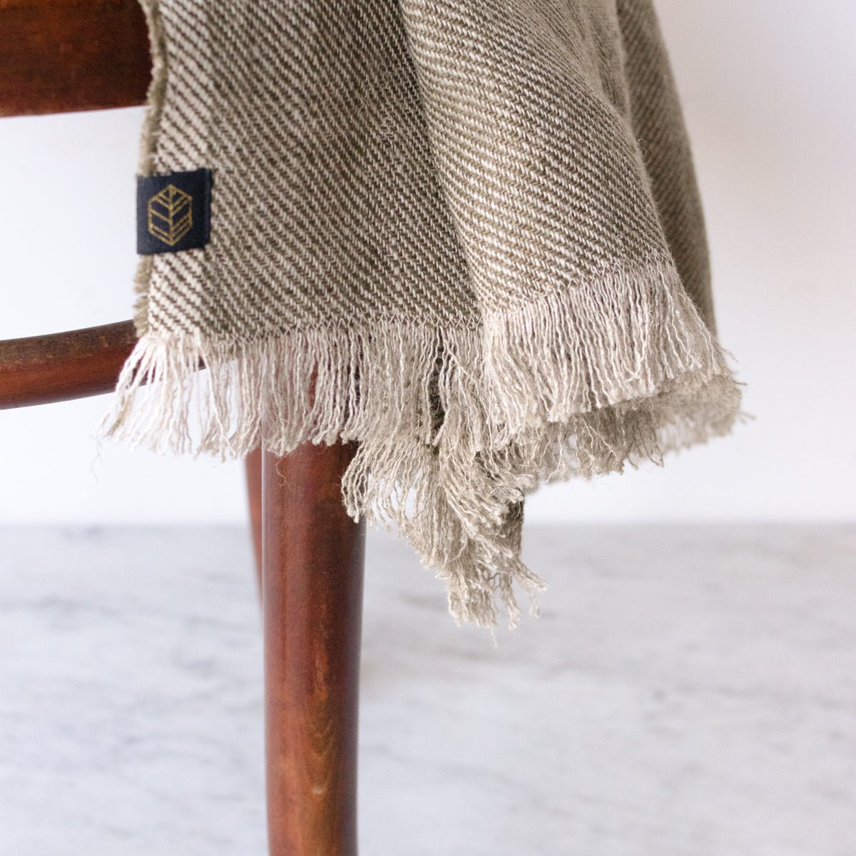 Woven Linen Throw - elsie green - textiles