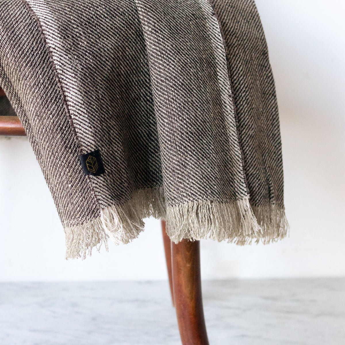 Woven Linen Throw - elsie green - textiles