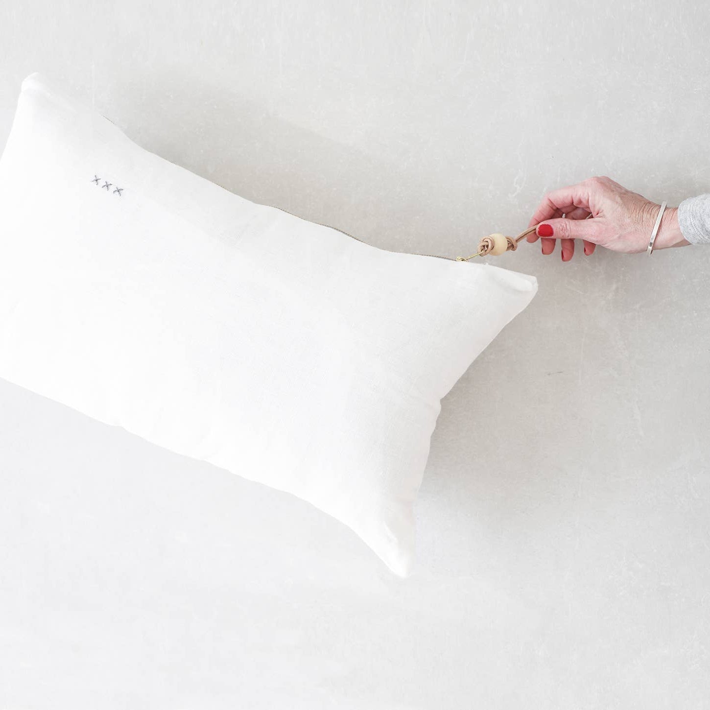 XXX Linen Pillow - elsie green - textiles