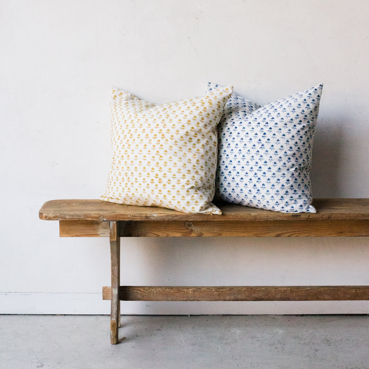 Hand Block Printed Pillow Cover | Juliette Indigo - elsie green