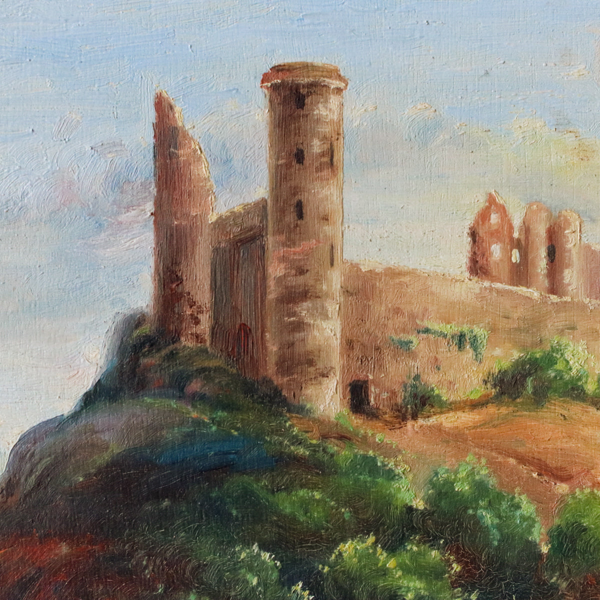 Castle on the Hill Oil Painting - elsie green