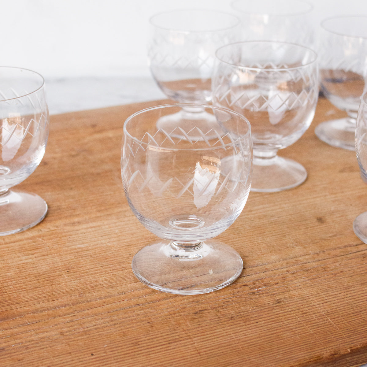 Glamorous Vintage Bar Glass Set of 4, elsie green