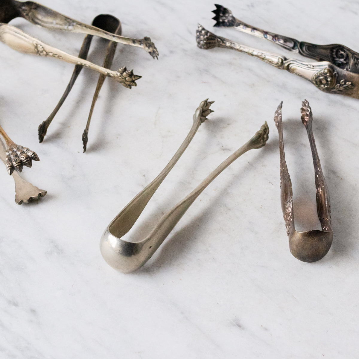 Perfectly Imperfect  Silver Ice Tongs - elsie green