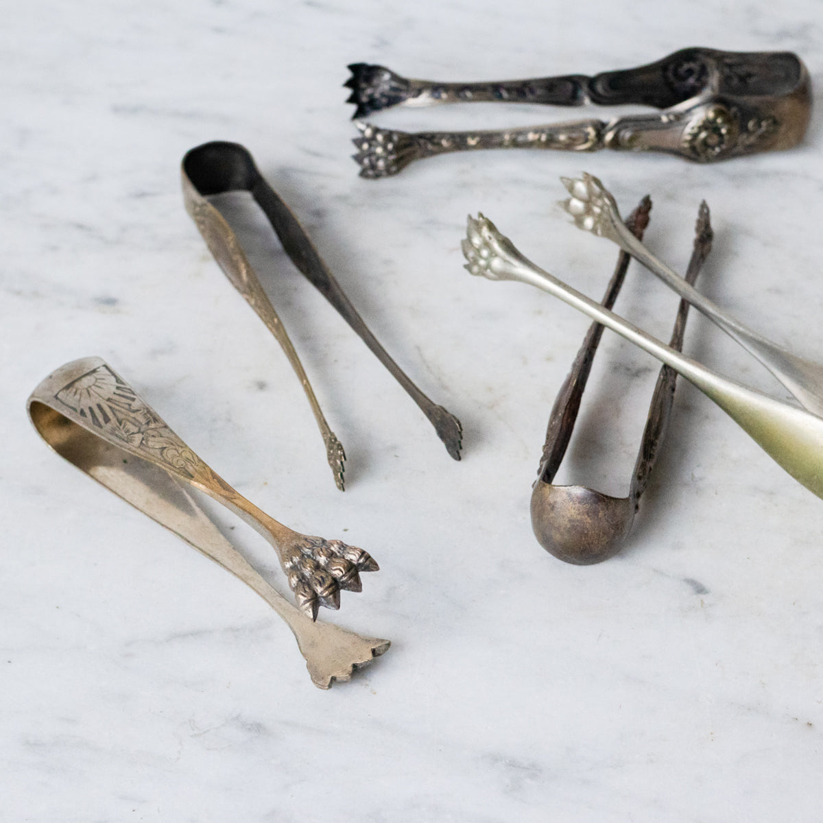 Perfectly Imperfect  Silver Ice Tongs - elsie green