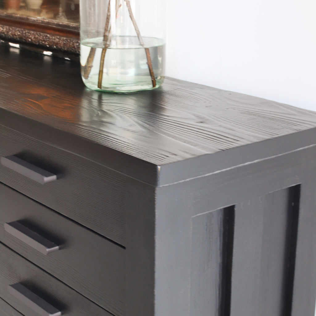 Reclaimed Wood Map Chest Console - elsie green