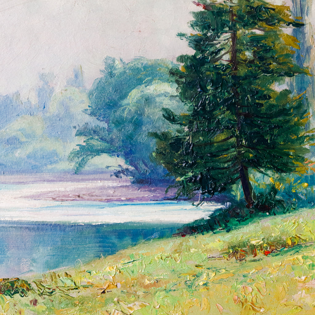 Jour de Chasse Landscape Oil Painting | Dated 1955 - elsie green