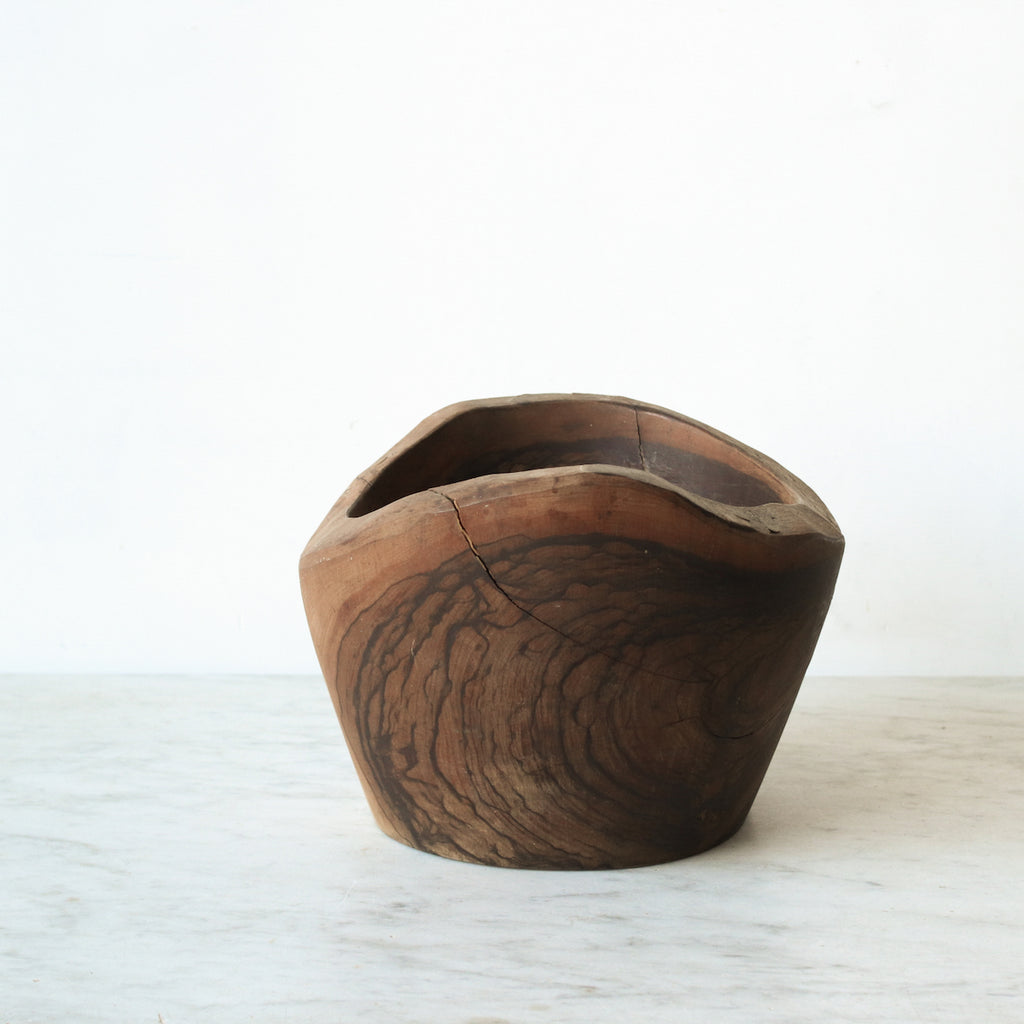 Vintage Carved Wood Bowl - elsie green